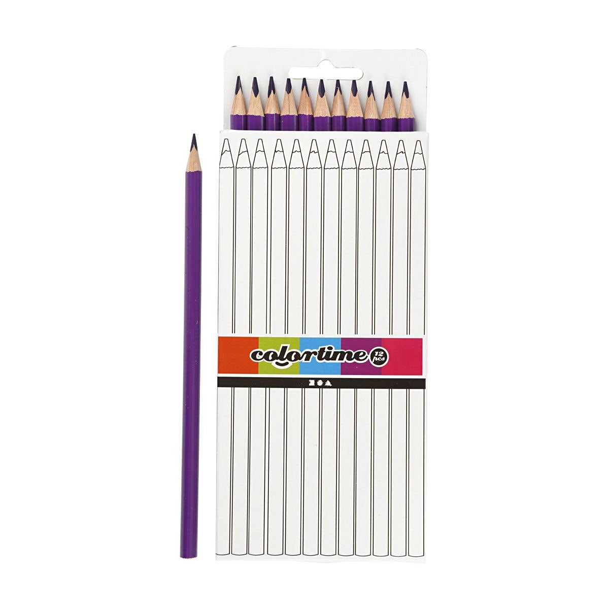 Triangular colored pencils - Purple, 12st.