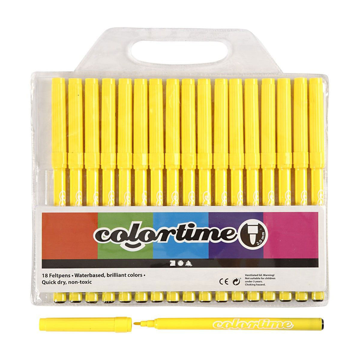 Creativ Company zitronengelbe Marker, 18 Stk.