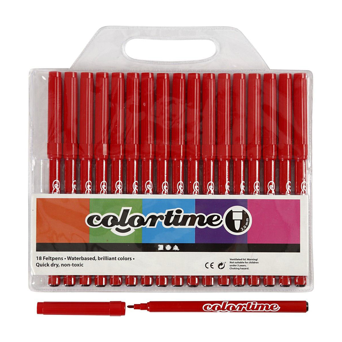 Creativ Company rote Marker, 18 Stück.