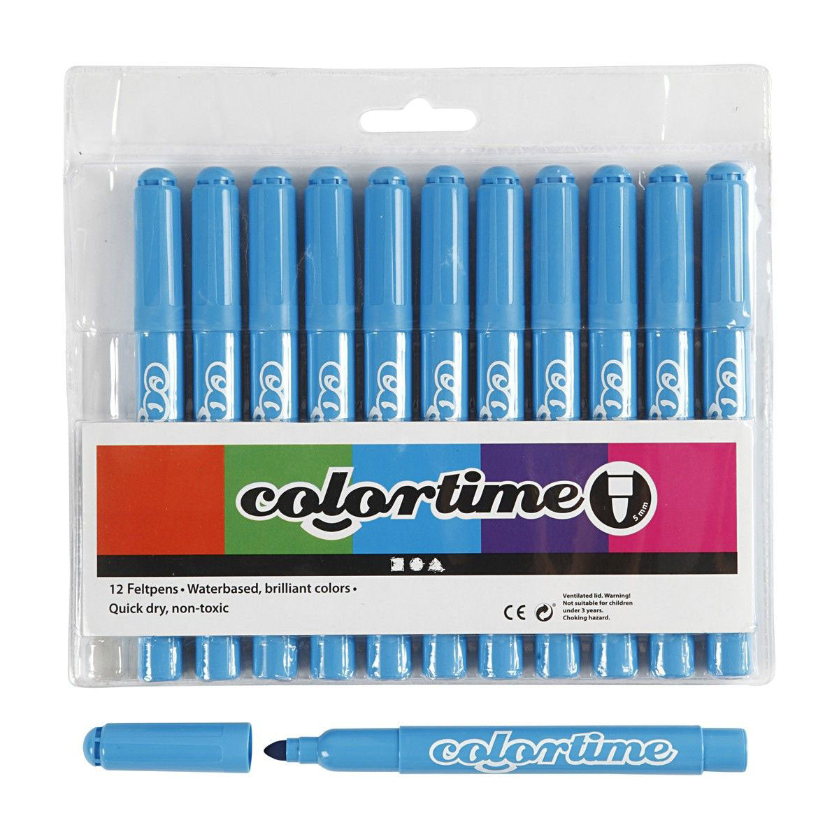 Creativ Company Light Blue Markers, 12.