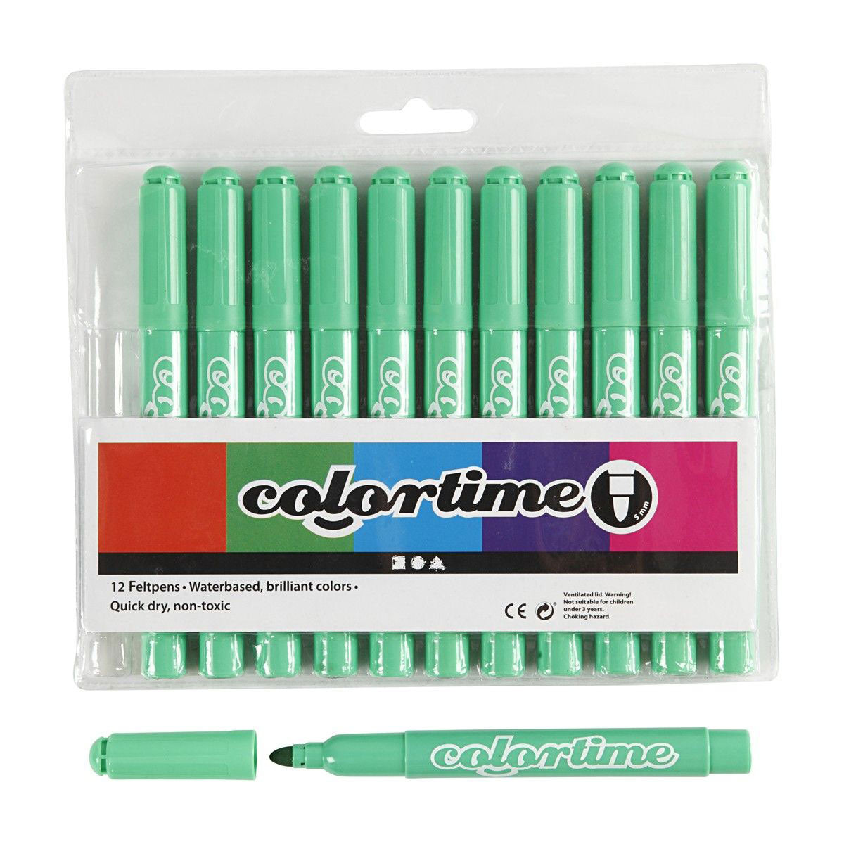 Light green Jumbo markers, 12st.