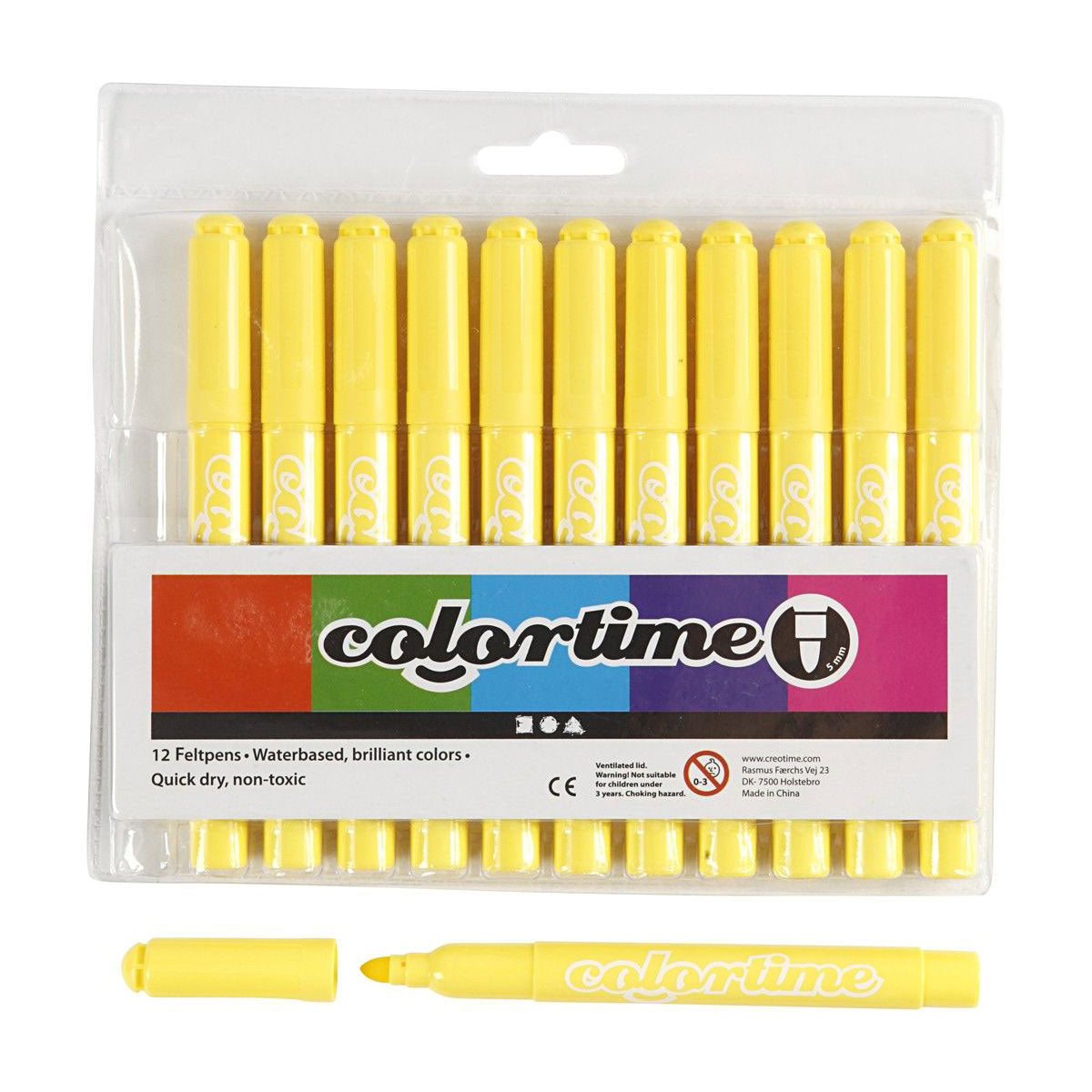 Creativ Company Citro -Yellow Markers, 12: e.