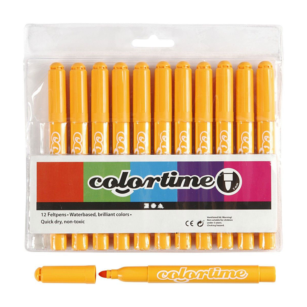 Warm yellow Jumbo markers, 12st.