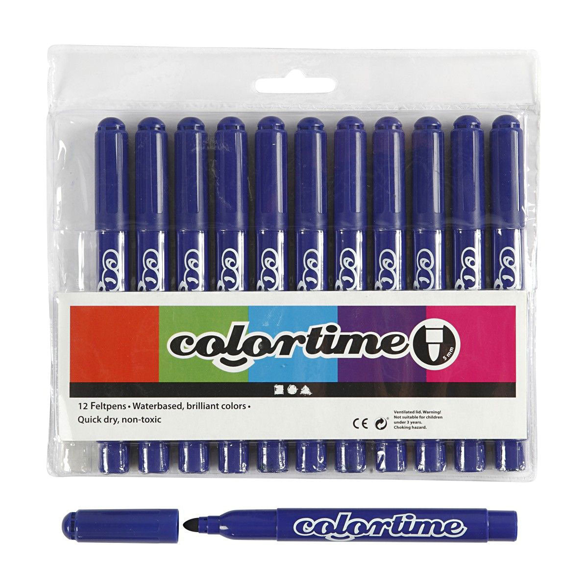 Dark Blue Jumbo Markers, 12st.