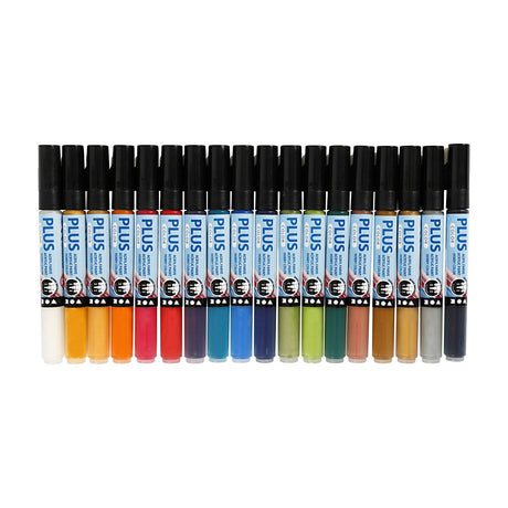 Kreativunternehmen https: www.cchobby.nl plus-color-marker-l-14-5-cm-line thick-1-2-mm-various-colors-5-5-ml-18-piece-1-box
