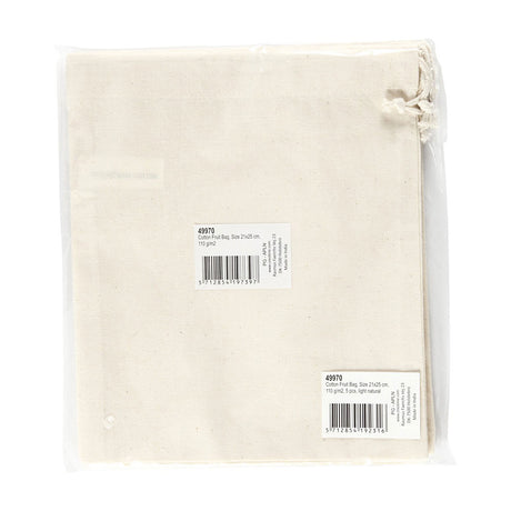 Kreativunternehmen https: www.cchobby.nl fabric-bag-size-21x25-cm-110-gr-light-natural-5-piece-1-box