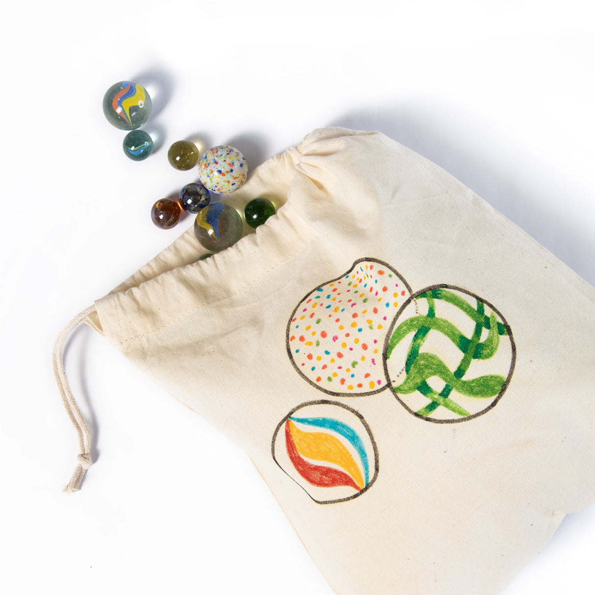 Creativ Company marble bag natural, 5st.