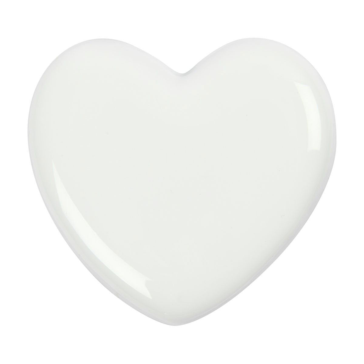 Glass heart - white, 1st.