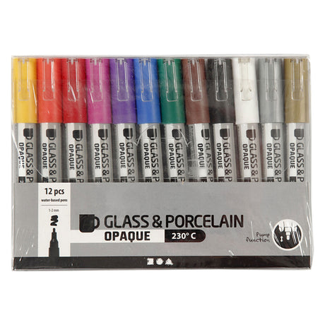 Kreativunternehmen https: www.cchobby.nl Glas-Porzellan-Marker-Liniendicke-1-2-mm-halbopak-verschiedene-Farben-12-teilig-1-Box