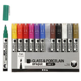 Kreativunternehmen https: www.cchobby.nl Glas-Porzellan-Marker-Liniendicke-1-2-mm-halbopak-verschiedene-Farben-12-teilig-1-Box
