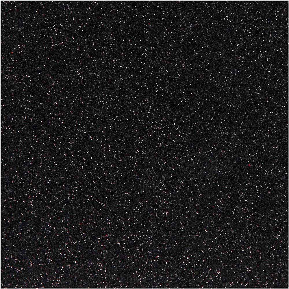 Creativ Company Bügelfolie Glitzer schwarz, A5