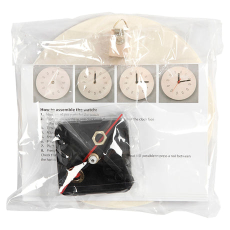 Kreativunternehmen https: www.cchobby.nl Clock-with-wooden-frame-d-15-cm-1-piece