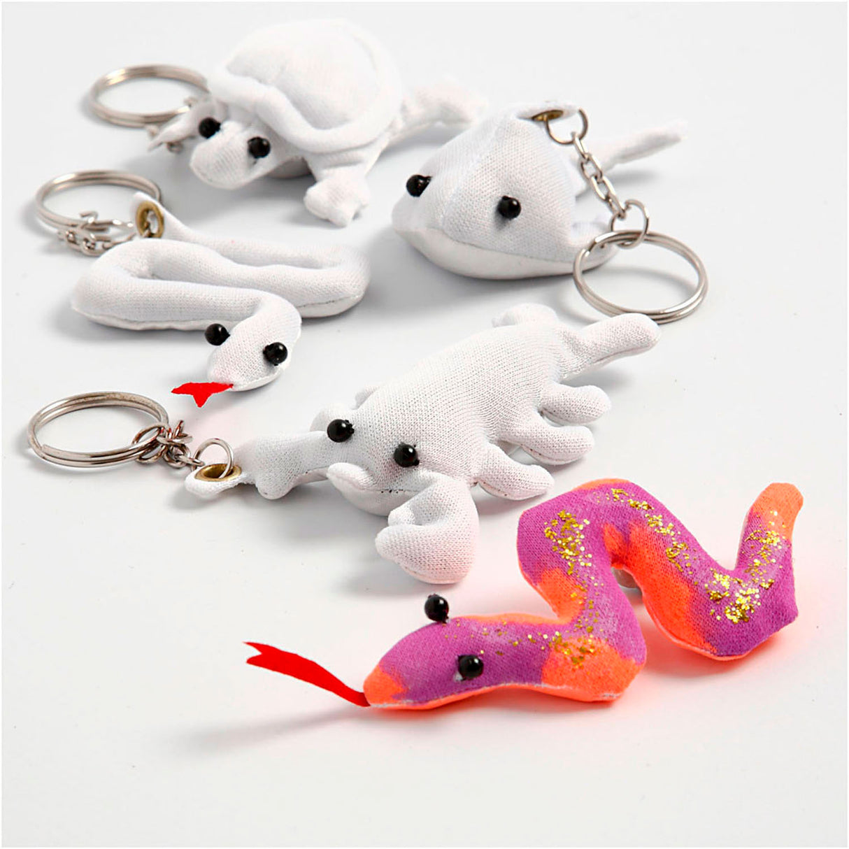 Creativ Company Dieren Keychains de Textiel, 4st.