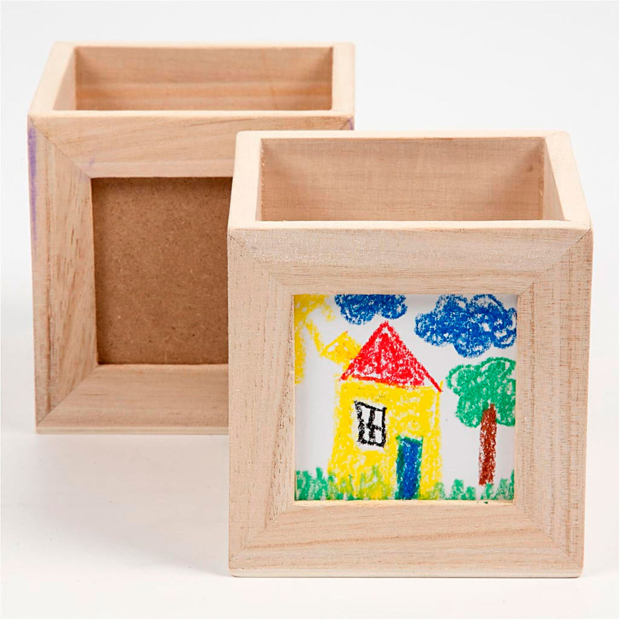 Creativ Company Federmäppchen aus Holz mit Fotorahmen
