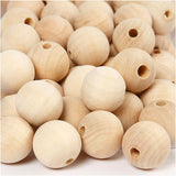 Wooden beads, Ø 2 cm, 200st.