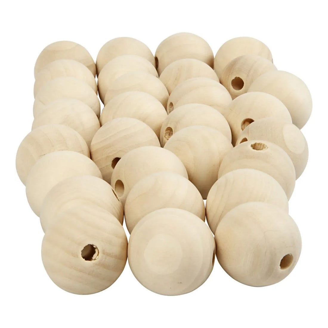 Wooden beads, Ø 2 cm, 200st.