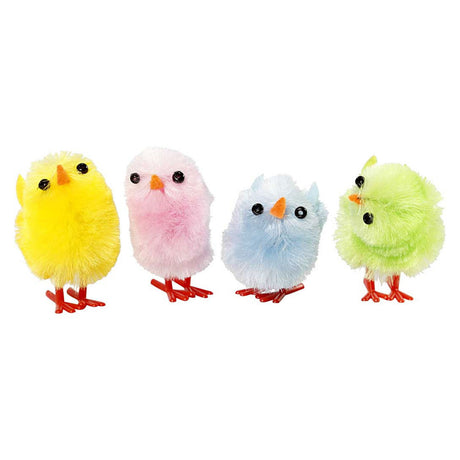 Creativ Company farbige Osterküken Chenille, 12 Stk.