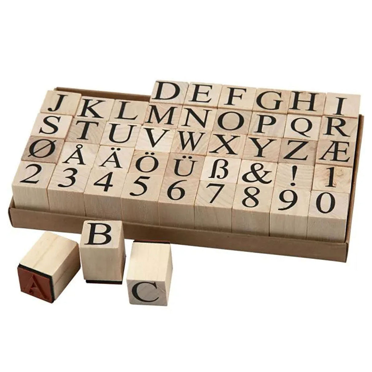 Creativ Company Wooden Stamp Set, 45dlg.