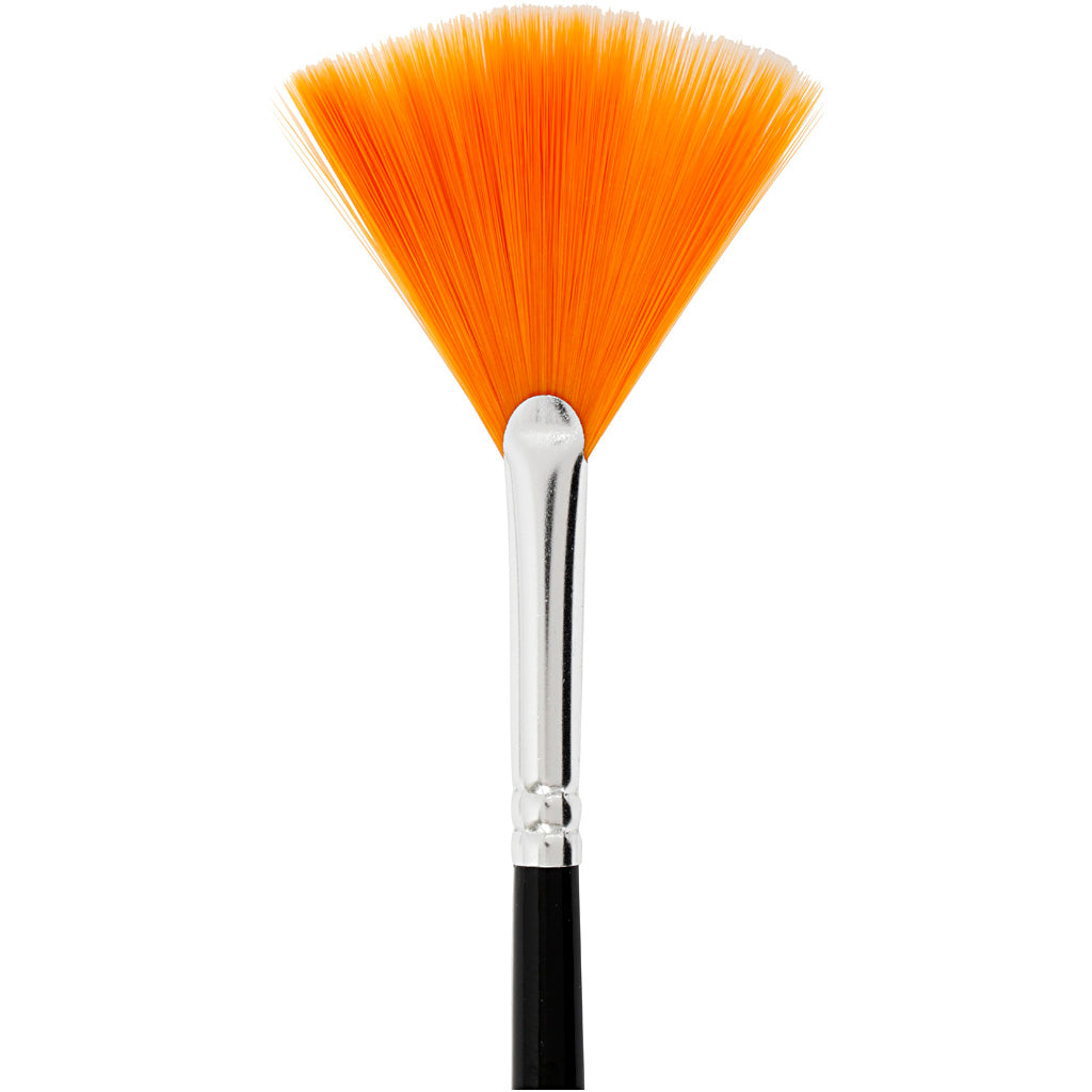Creativ Company Gold Line Fächerpinsel, Größe 4+8, L: 29-30 cm, B: 2-3 mm, Fächer, 2 Stück 1 Box