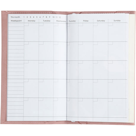 Kreativunternehmen https: www.cchobby.nl Planner-bulletjournal-size-10x18x1-5-cm-elastischer Verschluss-pink-1-teilig