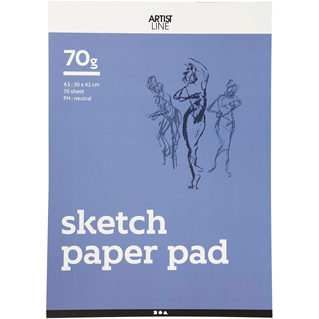 Creativ Company Sketch Block White A3 70gr, 70 feuilles