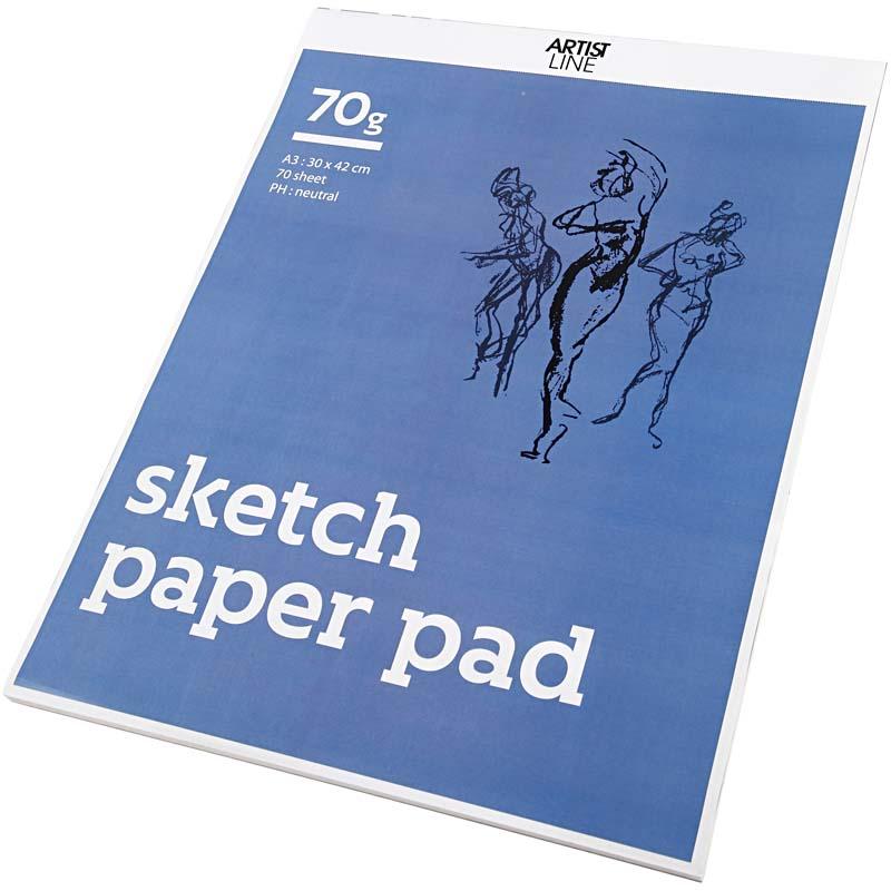 Creativ Company Skizzenblock weiß A3 70gr, 70 Blatt