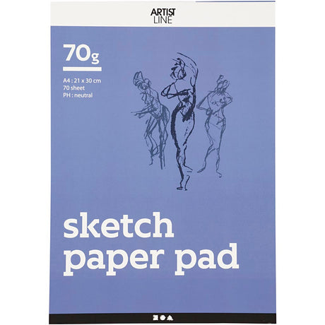 Creativ Company Skizzenblock weiß A4 70gr, 70 Blatt