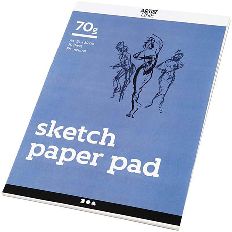 Creativ Company Skizzenblock weiß A4 70gr, 70 Blatt