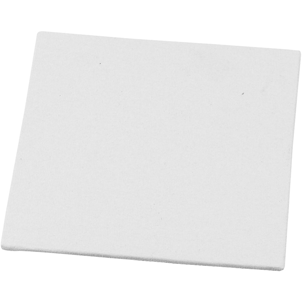 Creativ Company Leinwandpaneel, Größe 12,4 x 12,4 cm, Stärke 3 mm, 280 g, weiß, 1 Stück