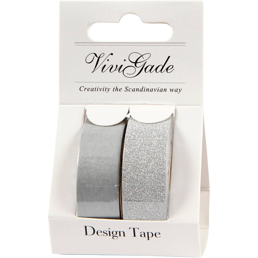 Creativ Company Abdeckband Silber 2m, 2St.