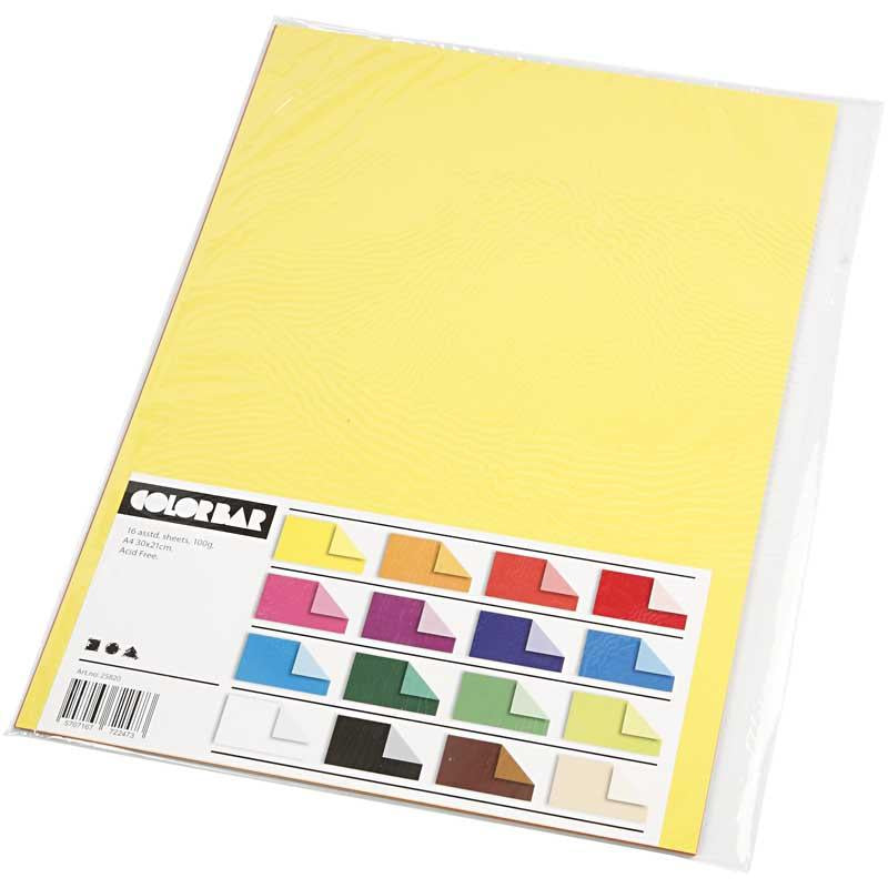 Kreativunternehmen https: www.cchobby.nl color-bar-paper-a4-vel-210x297-mm-100-gr-16-div-vellen-1-doos