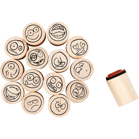 Creativ Company Deko-Kunststempel Smiley, 15 Stk.