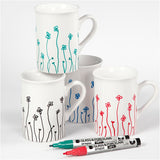 Creativ Company Glas- und Porzellanmarker farbig, 4 Stk.