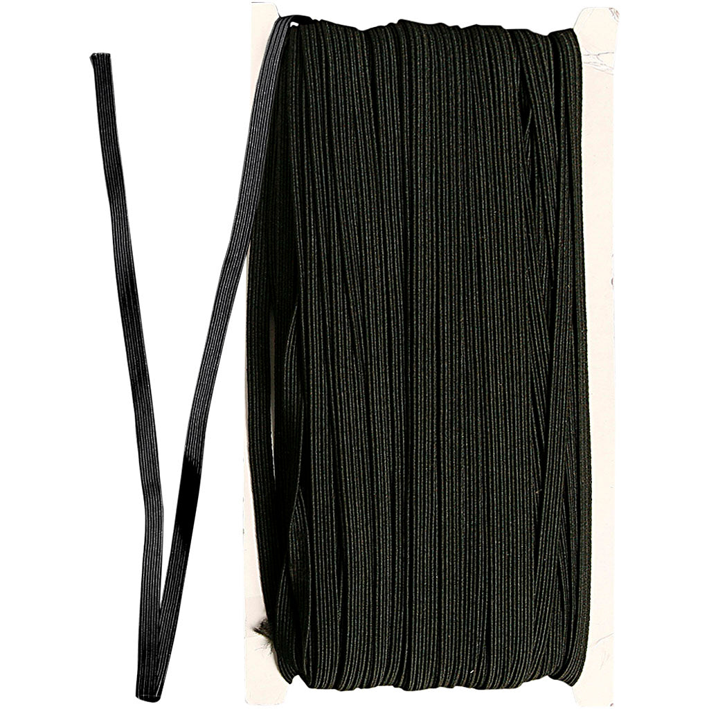 Kreativfirma elastische Dicke 6 mm schwarz, 50m