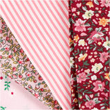 Patchwork Fabric Pink 45x55cm, 4st.