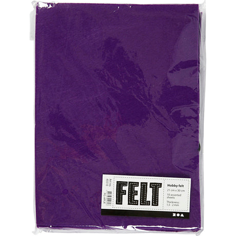 Creativ Company Hobbyfilz, lila, A4, 10 Blatt