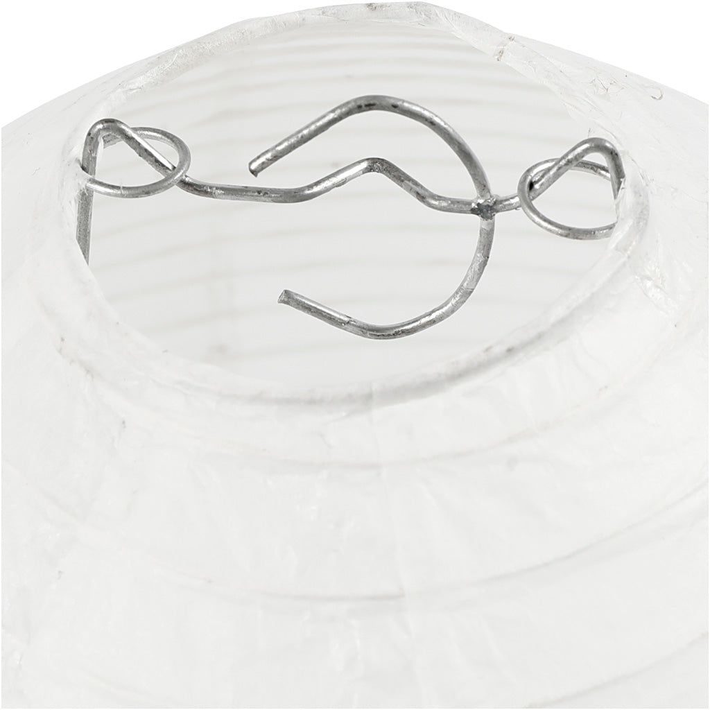 Creativ Company Reispapierlampe weißer Tropfen, 27cm