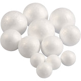 Ustvarjalno podjetje Styropor Balls White, 12st.