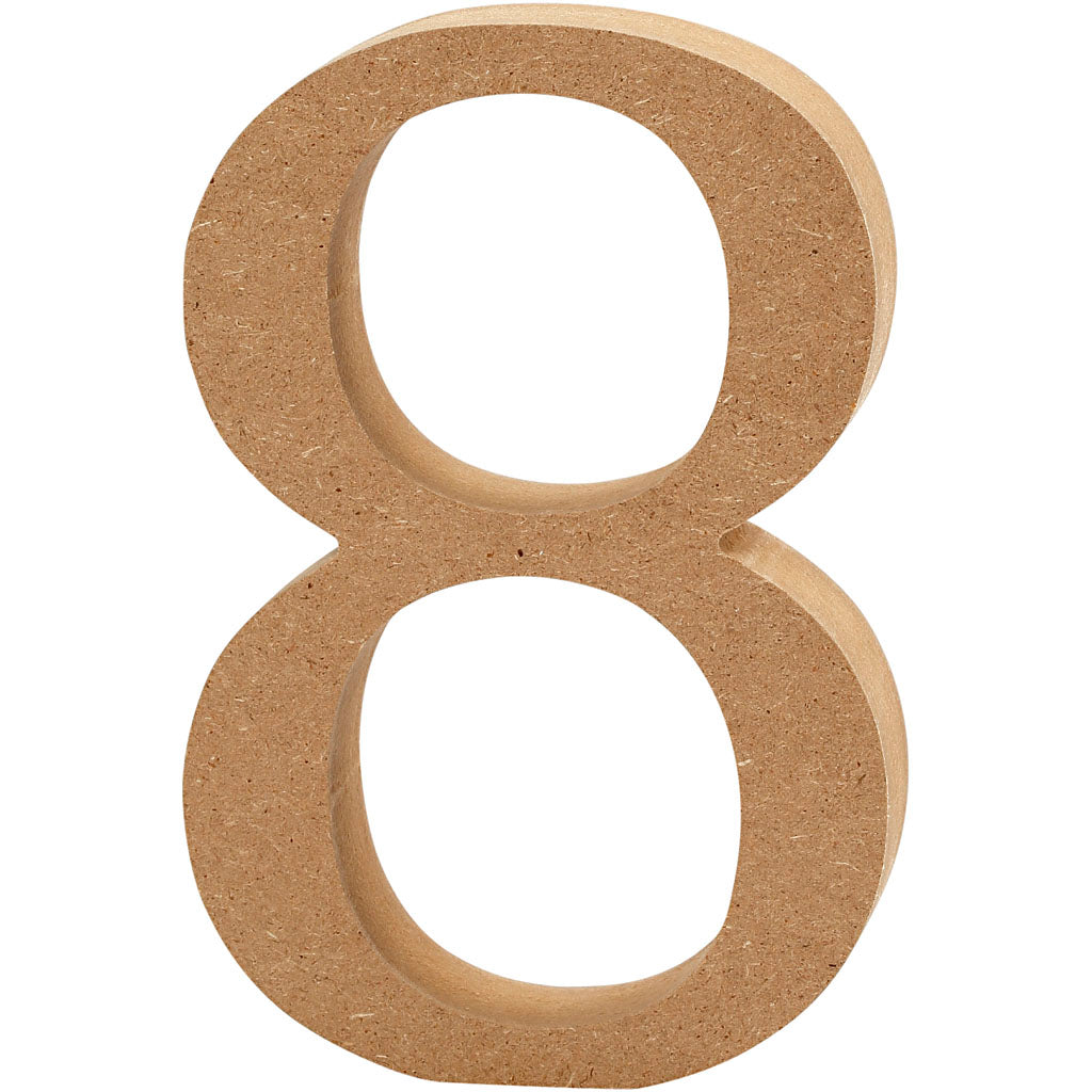 Creativ Company Nummer 8 MDF 8cm, 1.