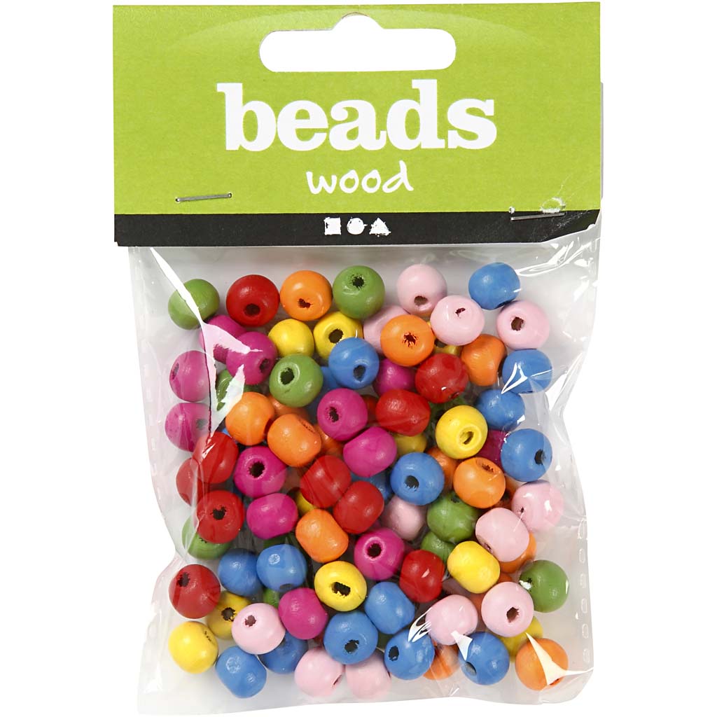 Creativ Company Wooden Beads Mix 8mm, 90st.