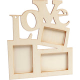 Photo frame love wood