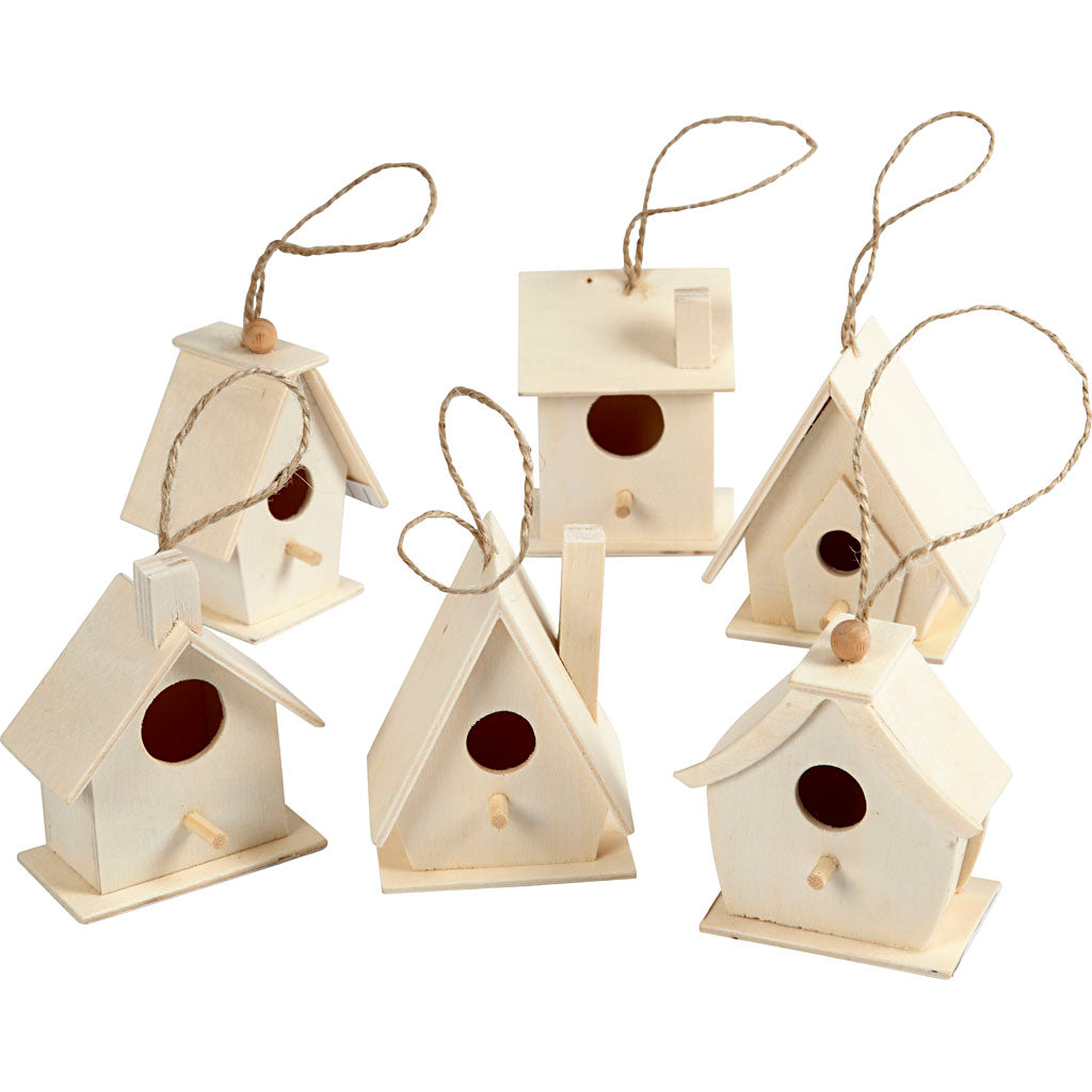 Creativ Company Vogelhuis Wood 7cm, 6.