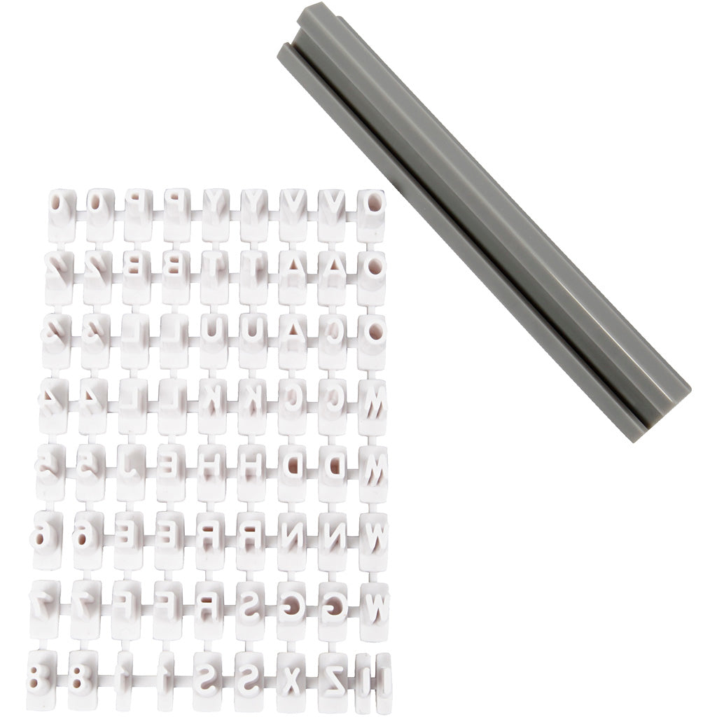 Creativ Company https: www.cchobby.nl Stempelset-aus-Gummi-Buchstaben-Zahlen-h-6-mm-weiß-1-Set
