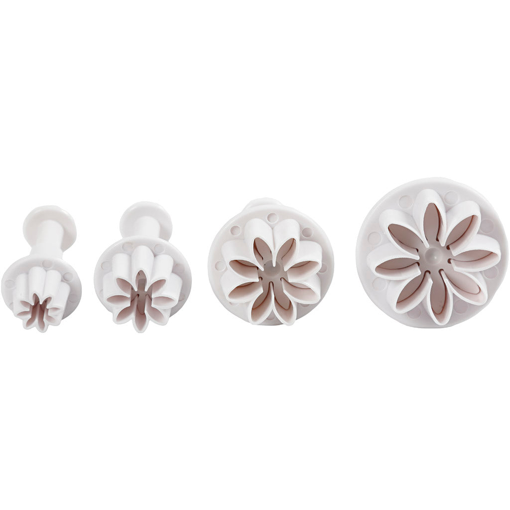 Kreativunternehmen https: www.cchobby.nl ausgeschnittene Formen-mit-Stempel-Blume-d-2-3-2-8-3-6-4-4-cm-weiß-4-teilig-1-Box