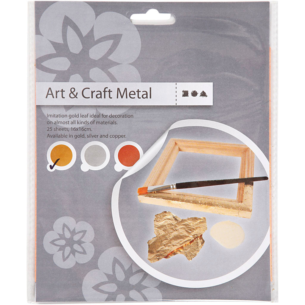 Creativ Company imitation leaf metal gold, 25 sheets