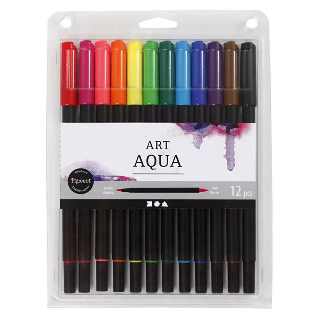 Aquarel Marker Standaard Kleuren, 12st.