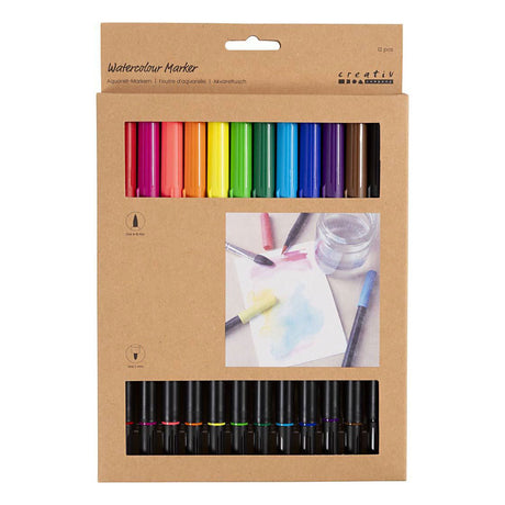 Kreativunternehmen https: www.cchobby.nl Aquarellmarker-Liniendicke-2-4-8-mm-Standardfarben-12-Stück-1-Box