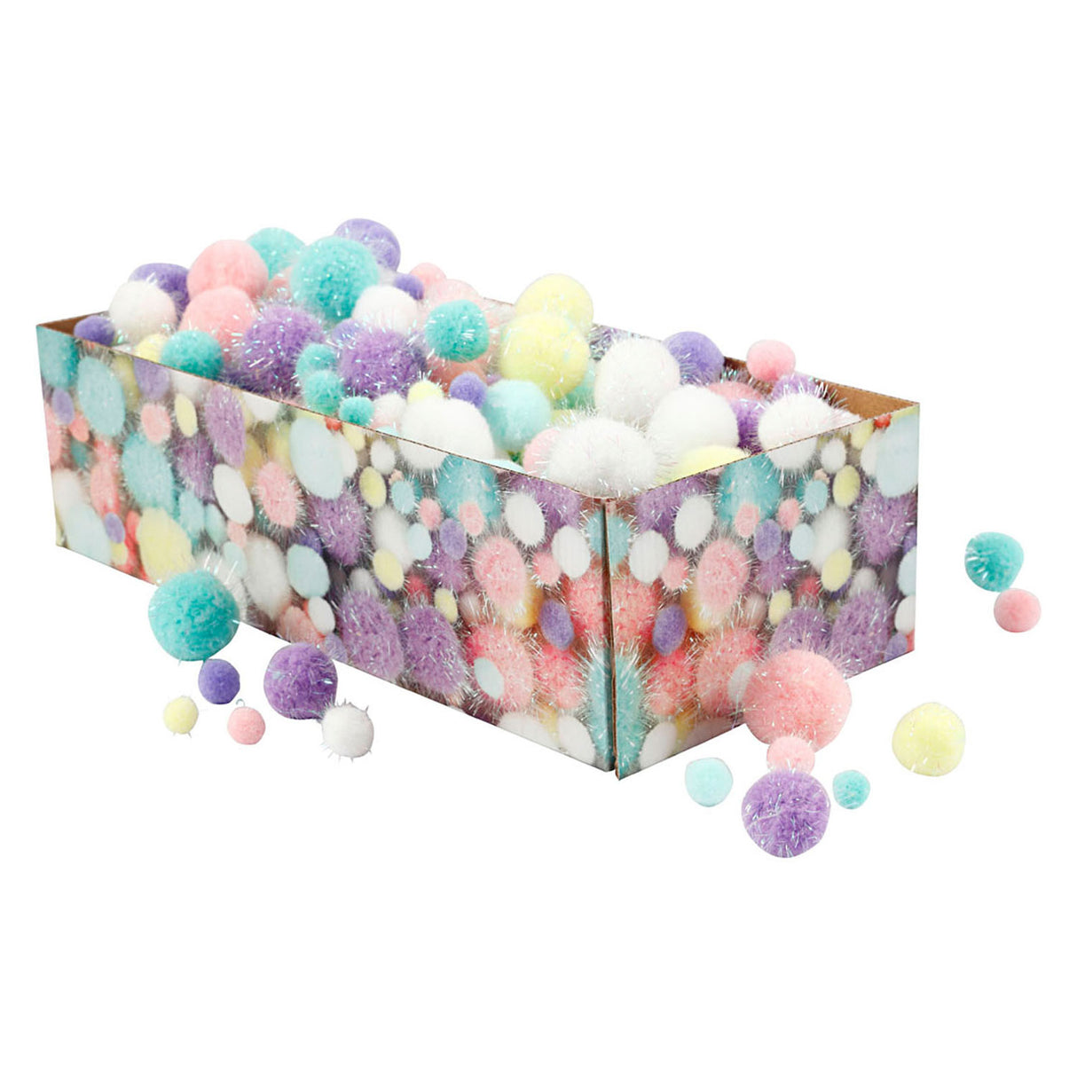 Pom-Poms Pastel colors, 400gr.