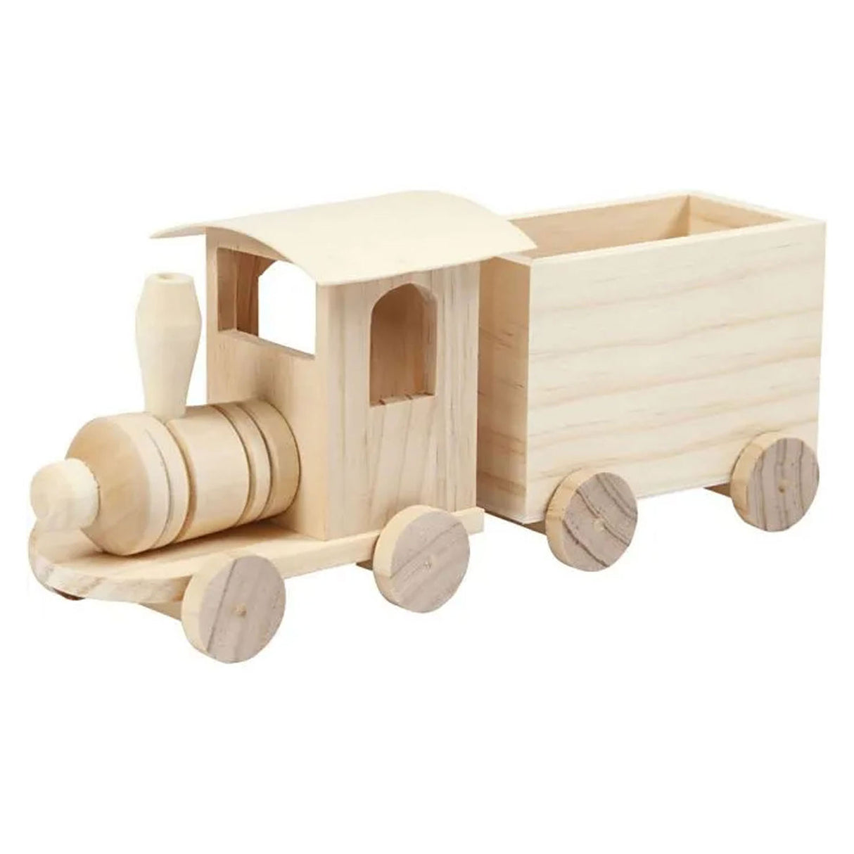 Creativ Company Holzeisenbahn mit Waggon