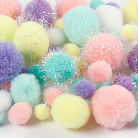 Kreativunternehmen https: www.cchobby.nl pompoms-d-15-40-mm-glitter-ca-75-piece-pastelcolours-62-gr-1-doos